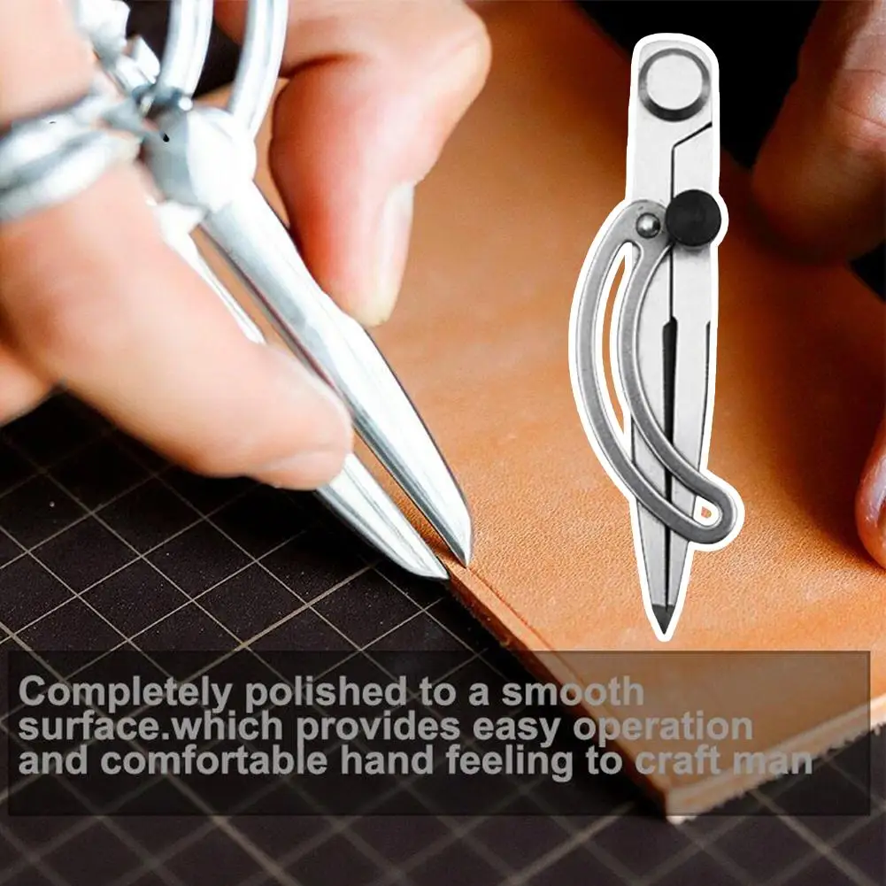 Wing Compass Professional Effective Carbon Steel Study Construction Compass-Circle Maker Woodwork Edge Liner Leather Tool drawing compass