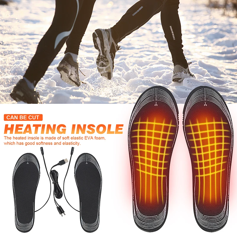 

2023 USB Heated Shoe Insoles Electric Foot Warming Pad Feet Warmer Sock Pad Winter Outdoor Sports Heating Insole Warm Cushion