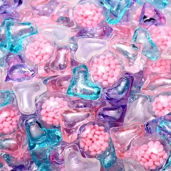 50Pcs Laundry Detergent Soap Box 5 in 1 Laundry Beads Laundry Scent Fragrance Beads Apartment University Dormitory Necessities