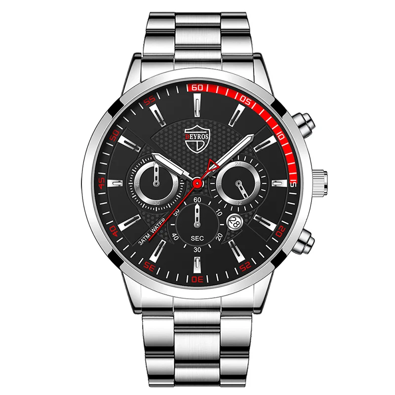 2022 Luxury Fashion Mens Sports Watches for Men Business Stainless Steel Quartz Watch Man Casual Luminous Clock reloj hombre 