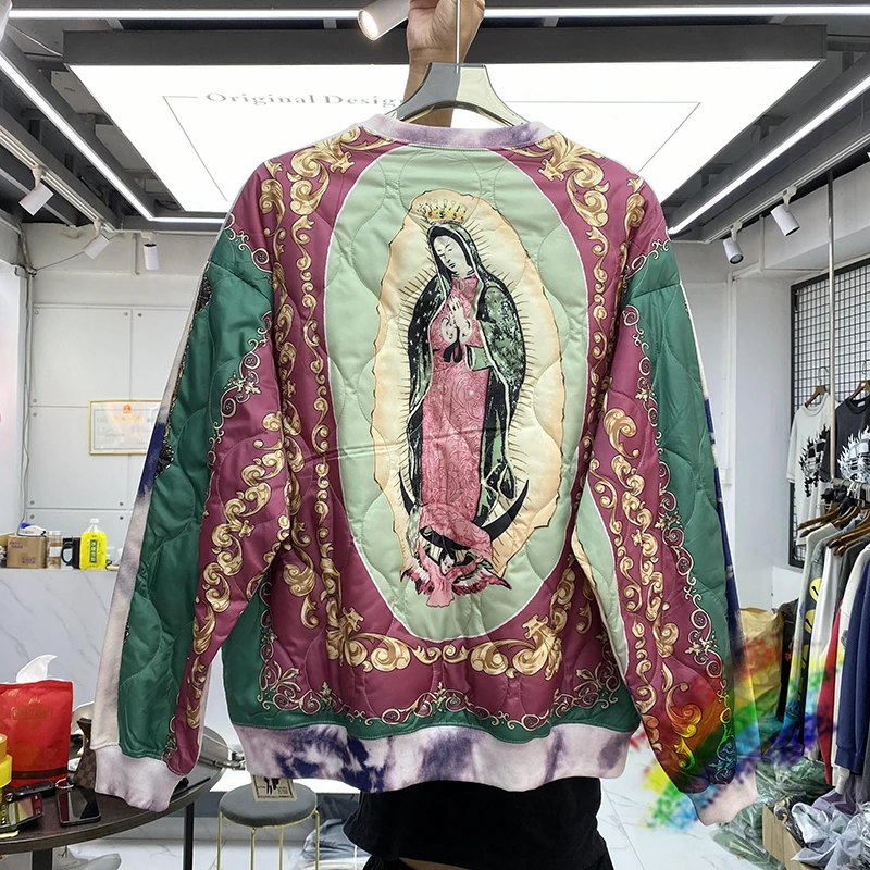 

Толстовки KAPITAL для мужчин и женщин, мужские винтажные толстовки с утолщенным и свободным воротником и принтом в виде цветка кешью