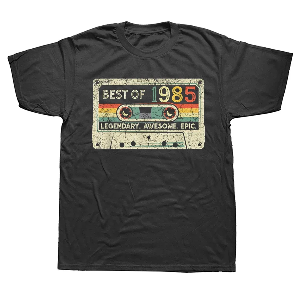 Vintage 1985 Limited Edition Kassettenband 39th Geburtstag T-Shirt T-Shirt Rundhals Mode T-Shirt Kleidung Basic T-Shirts