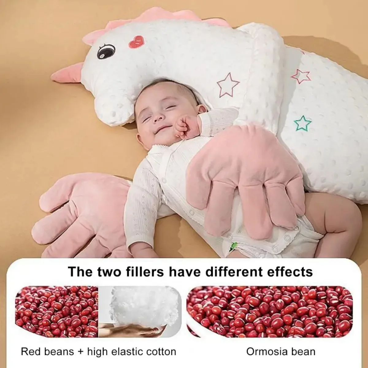 Baby Sleeping Patting Doll Pillow Soothing Electric Palm Baby Pillows Newborn Protector Sleep Nursing Pillow Animals Calming Toy 2