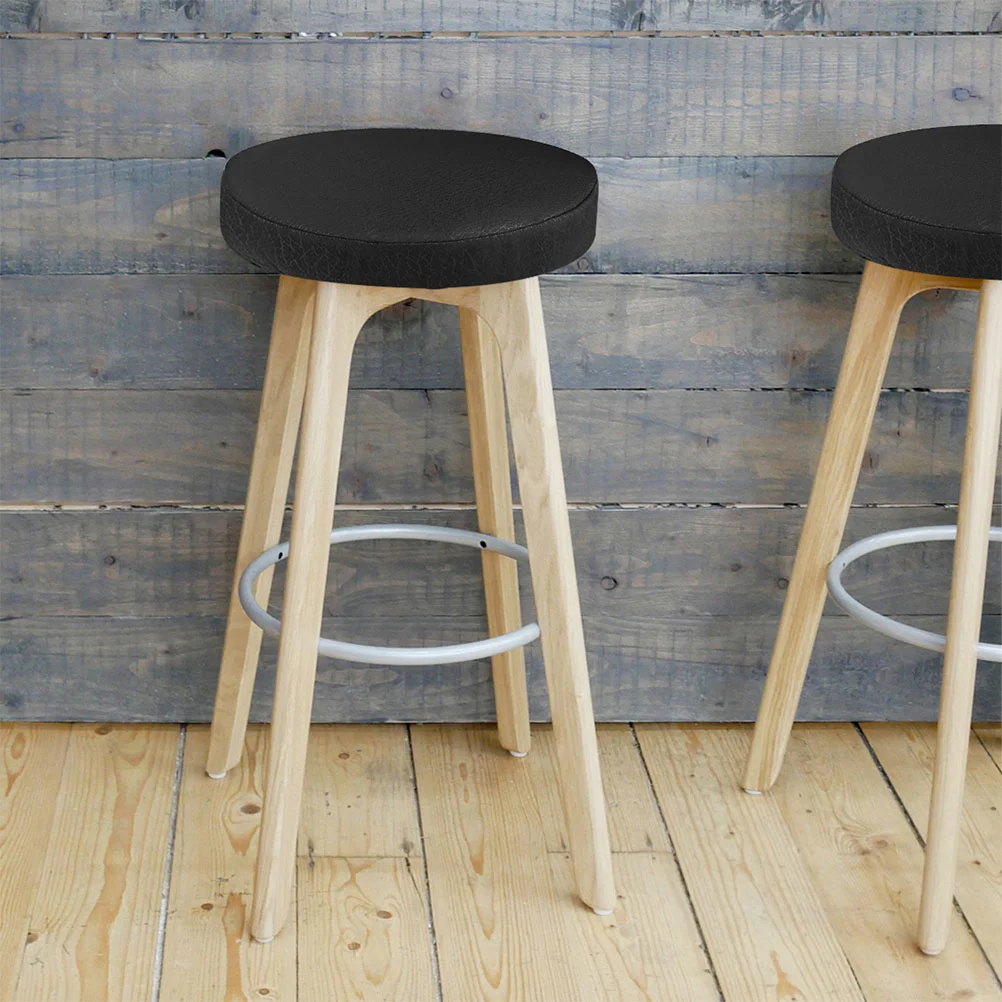 

2 Pcs Barstool Cover Tablecloths Round Chair Seat Covers Pu for Dining Room