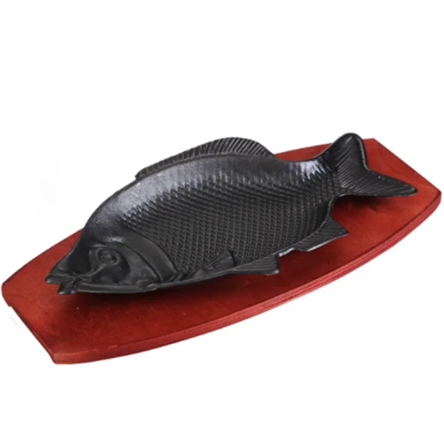 Cast Iron Fish Pan, Gray