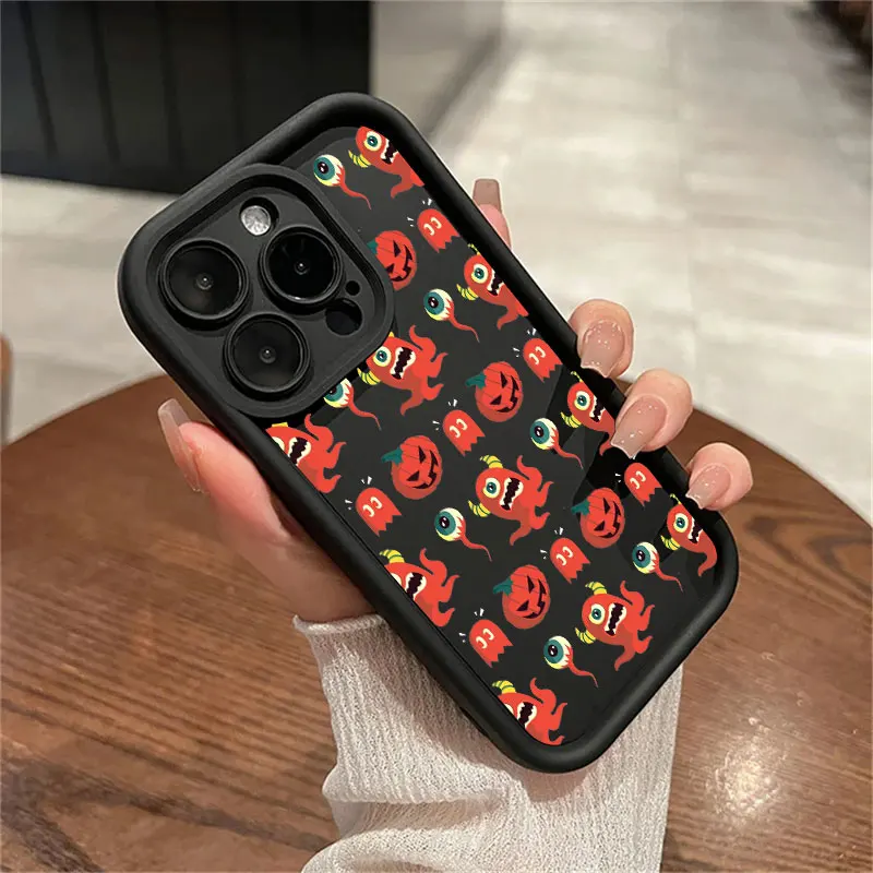 Fun Halloween Pumpkin Ghost Phone Case - Soft Back Cover