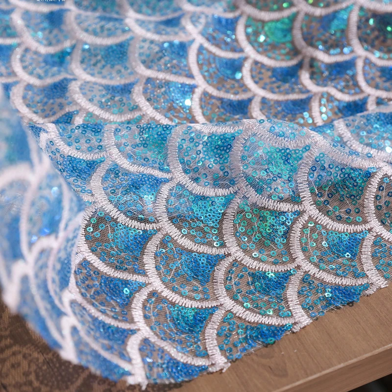 Sequin Mesh Embroidery Fabric 4