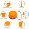 1Pack Silicone Collapsible Travel Water Cup Portable Camping Cup with Lids Food Grade Mugs Set for Outdoor Drinking 3