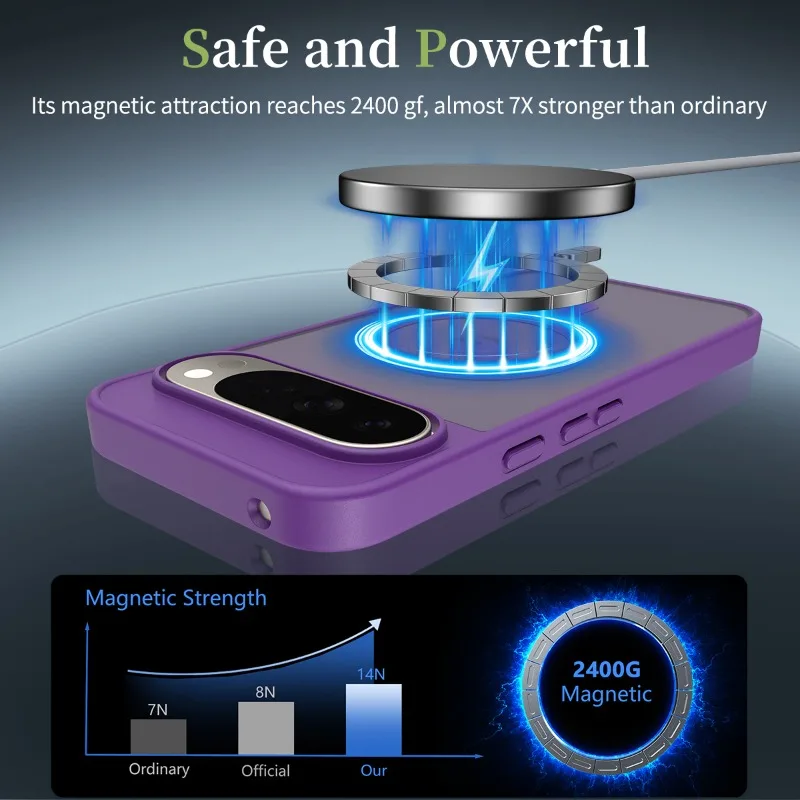 Magnetic Frosted Skin-Friendly Acrylic Shockproof Case with MagSafe Compatibility