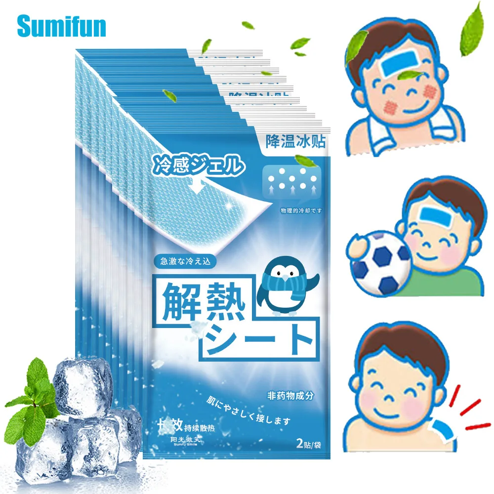 

5/10/15/20bags Fever Down Cooling Patch for Baby Low Temperature Ice Gel Pad Treat Headache Dizziness Heatstroke Medical Plaster