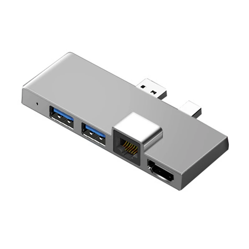 

For Surface Pro 4 5 6 Docking Station Hub With 4K -Compatible TF Card Reader Gigabit Ethernet 2 USB 3.1 Gen 1 Port