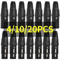 4/10/20pcs 3-Pin XLR Male to Female Adapter - Balanced Audio Plug for Microphone Mixer Speaker 1