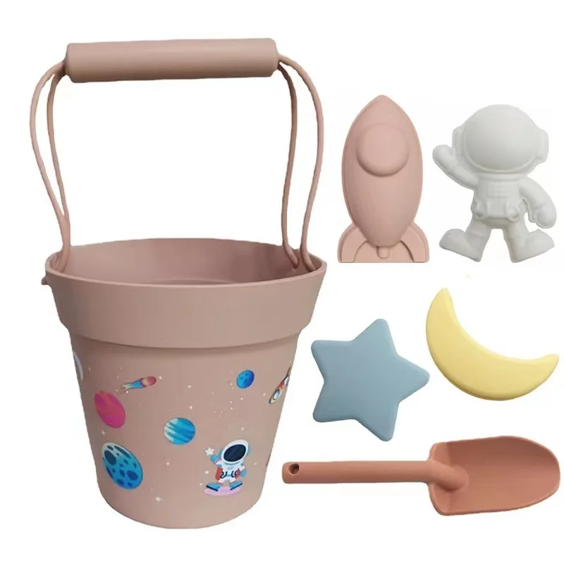 2023 New Summer Beach Toys for Kids Soft Silicone Sandbox Set Beach Game Toy for Send Children Beach Play Sand Water Play Tools 5