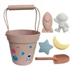 2023 New Summer Beach Toys for Kids Soft Silicone Sandbox Set Beach Game Toy for Send Children Beach Play Sand Water Play Tools 5