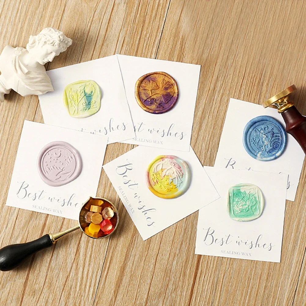 100pcs Octagon Sealing Wax Beads Mixed Color Seal Stamp Wax Tablet Pill for Envelope Wedding Invitation Waxes Craft Decoration