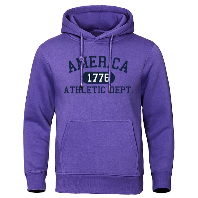 America 1776 Athletic Dept Letter Print Mans Hoodies: Timeless Style and Unmatched Comfort
