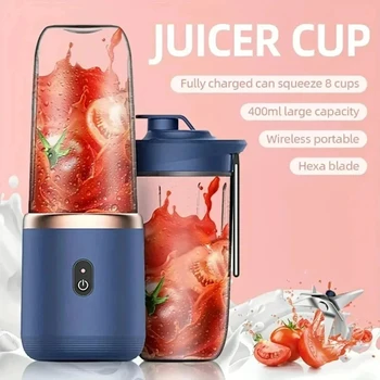 Portable Blender Bottle Electric 6 Blades Multifunction Juice Blender Fresh Juice Smoothie Blender Ice CrushCup Food Processor 1