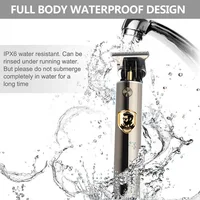 WAIKIL New Men's Waterproof Barber Professional Multi functional Sculpture Electric Push Clipper USB Rechargeable Barber 2