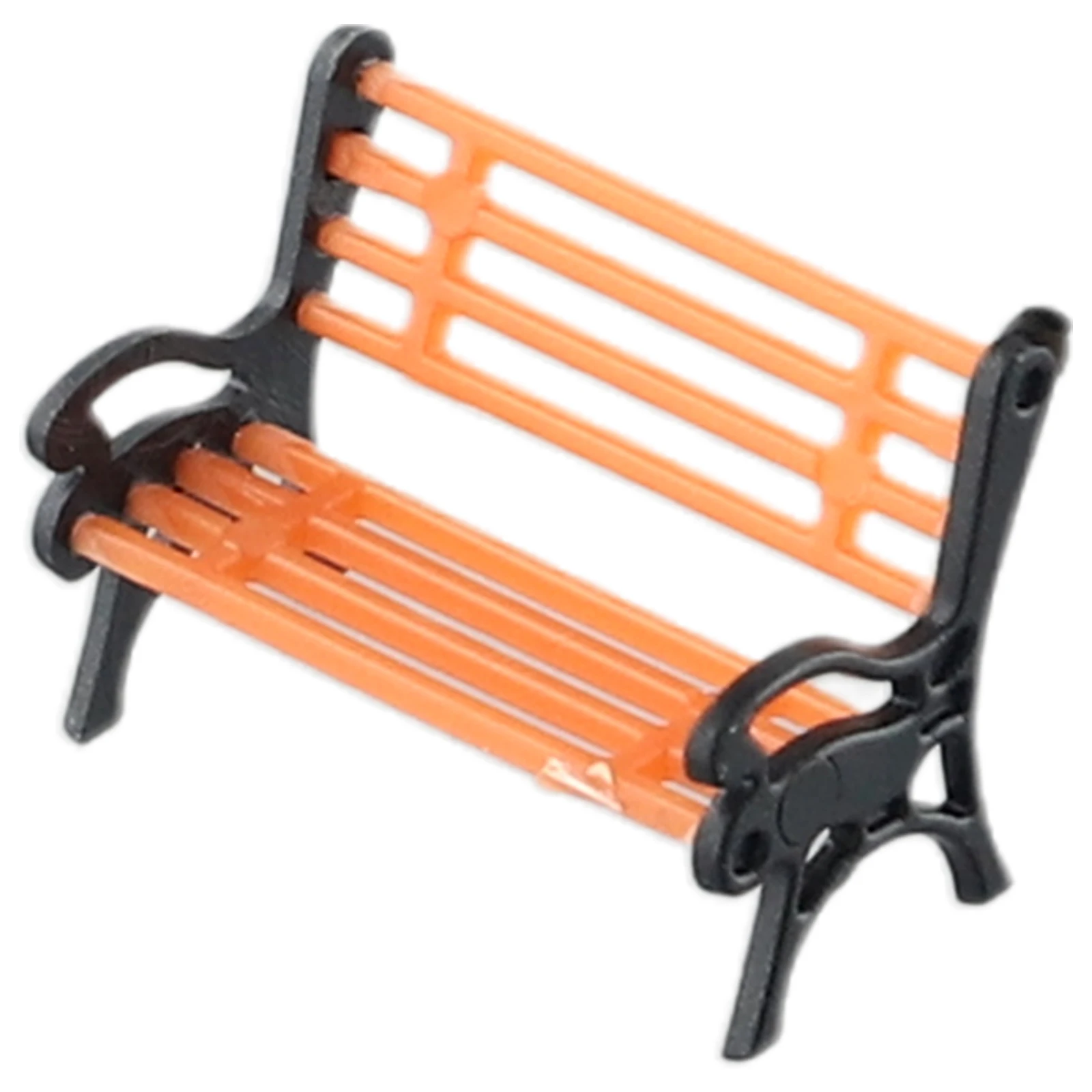 Miniature Ornament Miniature Figurines Miniature Scenery Material 10pcs 1:87 Park Bench Chair Model Dollhouse Miniature Bench Settee Scene Layout Furniture Toys Park Chair