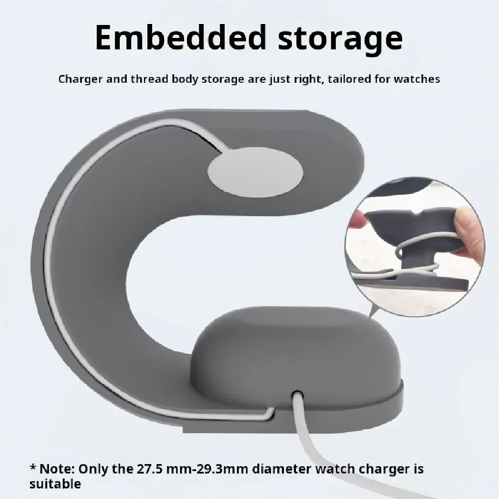 Apple Watch Charger Stand Apple Watch Charging Bracket Silicone Watch Charger Stand For Apple Watch Ultra 10 9 8 7 6 SE 5 4 3 2 Charging Station Dock Holder 49mm 45 44 42mm 41 40 38mm