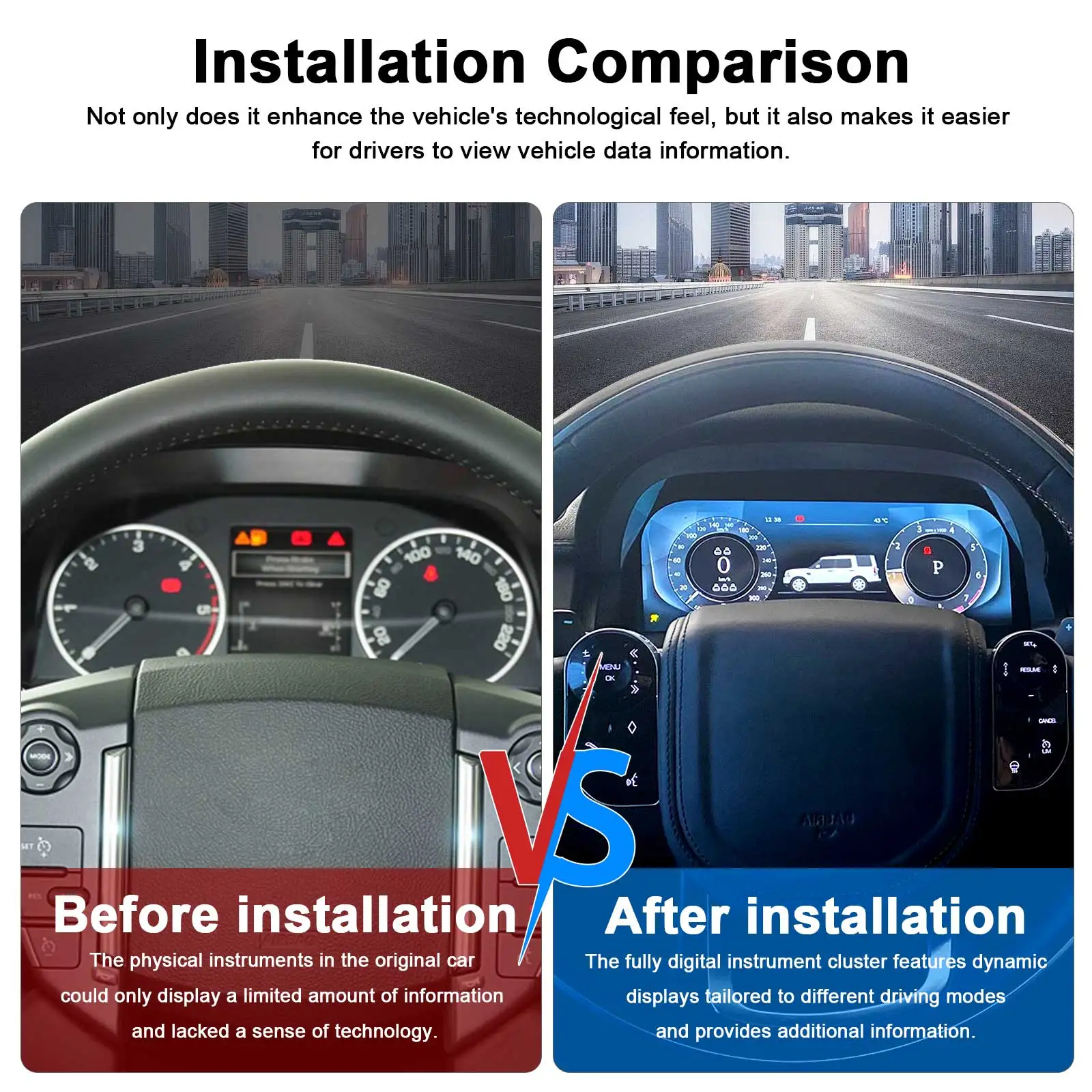 Digital Cluster Dashboard For Land Rover Discovery 4 2008-2016 Range Rover Sport