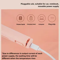 Brosse Lissante USB Mini Sans Fil, Portable, Fer à Friser et Lisser pour Cheveux Courts, Idéal pour Étudiants et Voyages en Dortoir 5