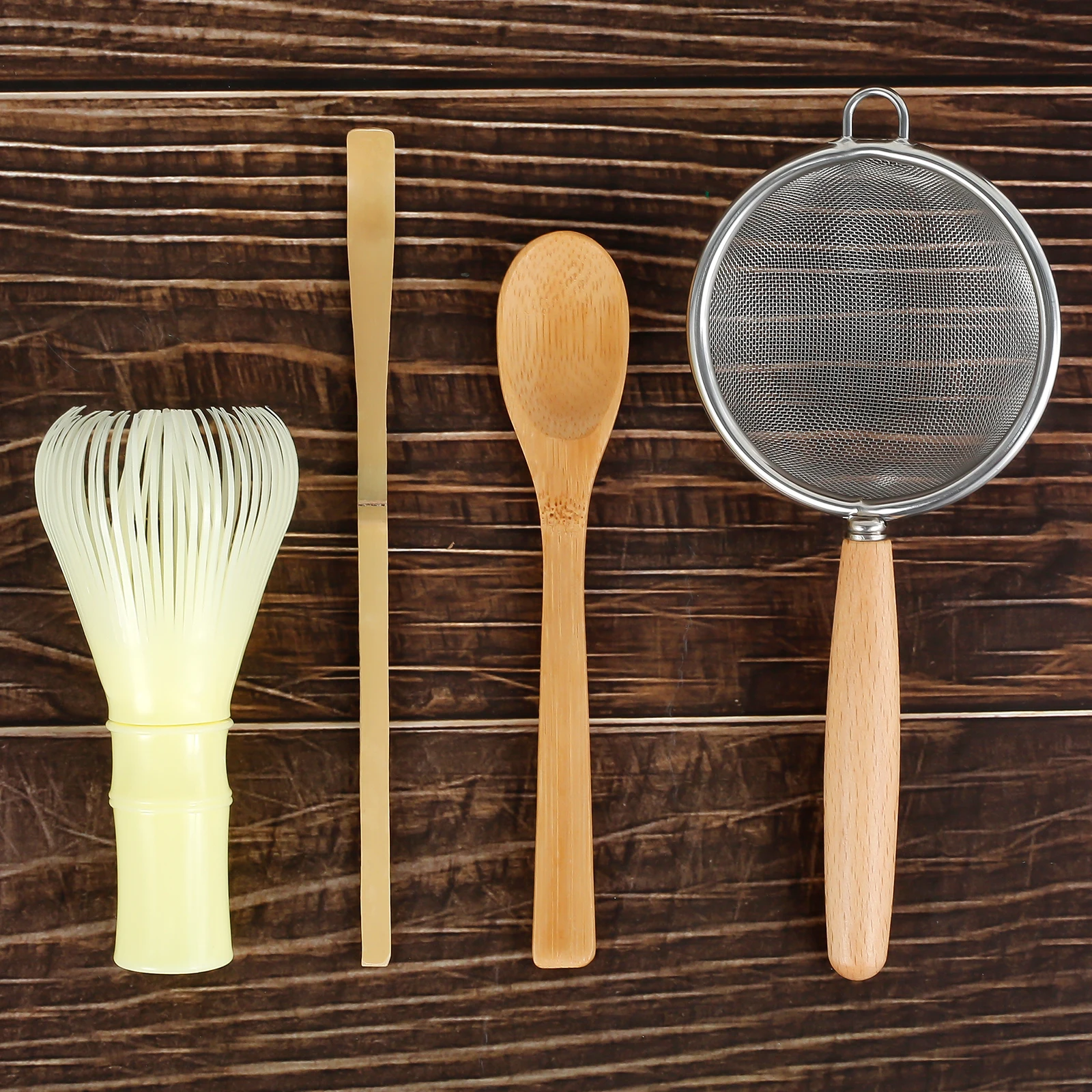 4Pcs Japanese Matcha Tea Set for Beginners Matcha Making Starter Kit with Whisk Tea Scoop Reusable Bamboo Whisk matcha tea set matcha tea tools tea set