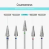 HYTOOS Cone Shape Nail Drill Bit Carbide 3/32" Milling Cutter For Manicure Rotary Burr Electric Drill Accessories Tool 3