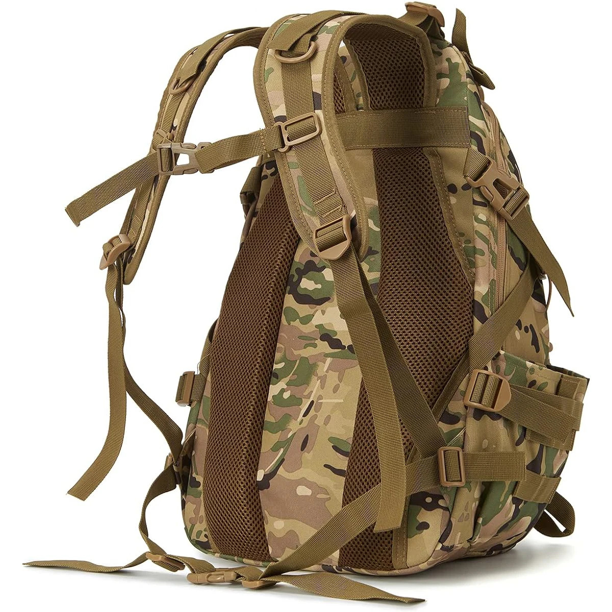 QT&QY 40L Tactical Backpack for Men Camping Hiking Backpacks Reflective Outdoor Travel Bags Survival Molle Climbing Rucksack Bag 4