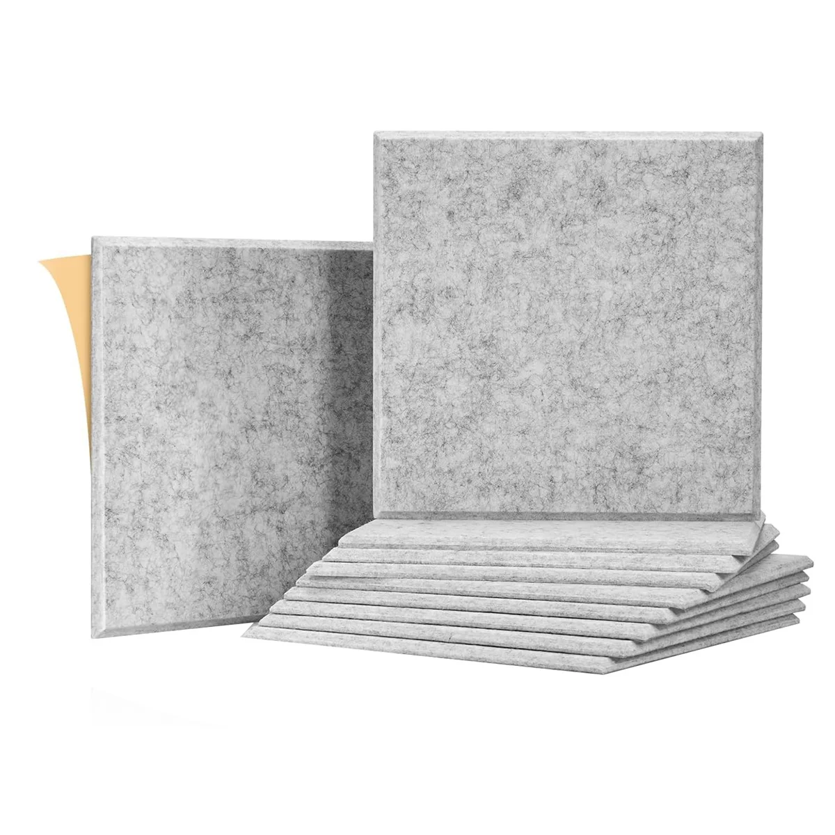 

10Pack Sound Proof Panels for Walls,Self-Adhesive Acoustic Panels 12x12x0.4In for Recording Studio,Office,Home,A