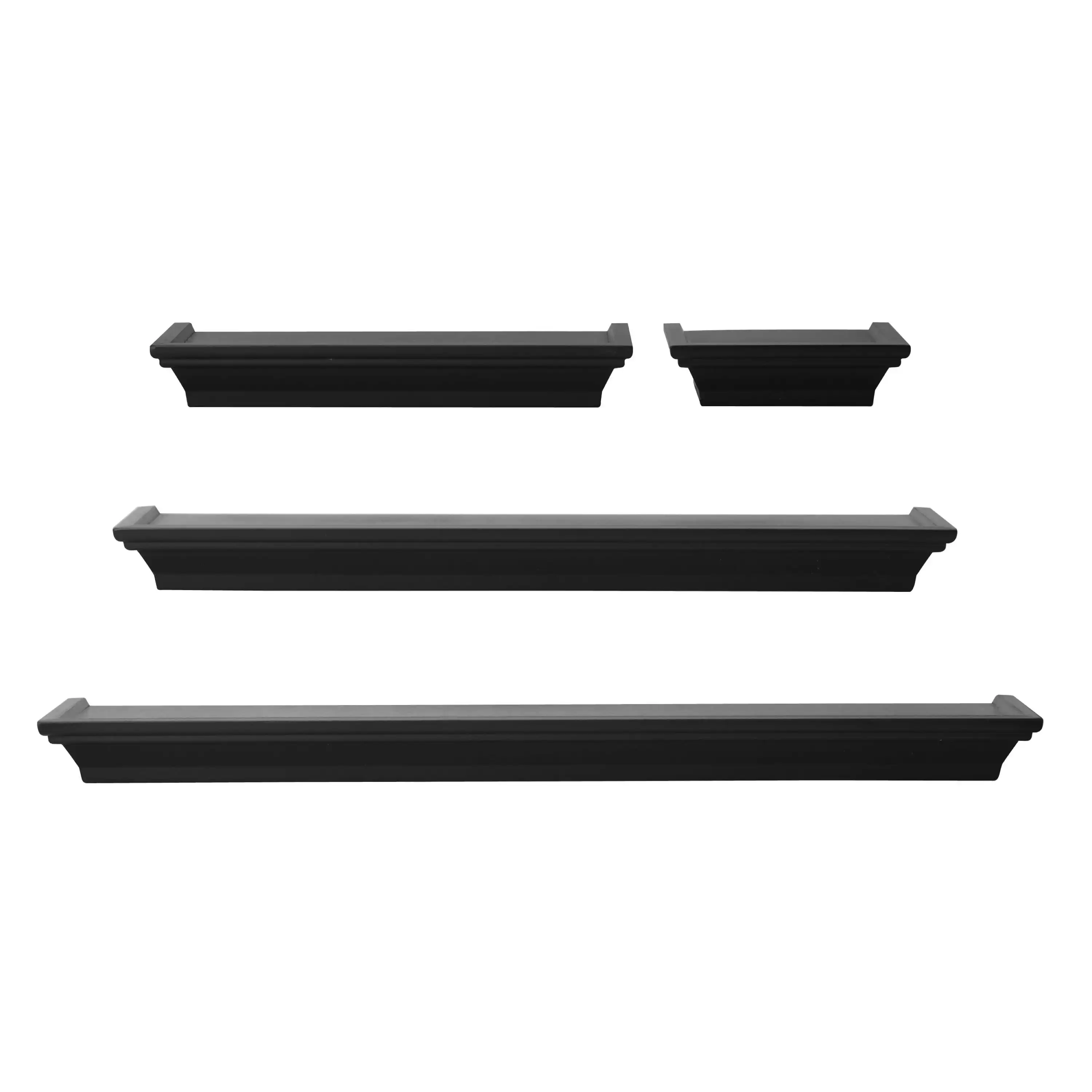 

Floating Wall Shelves Set of 4 Black Wall Shelf