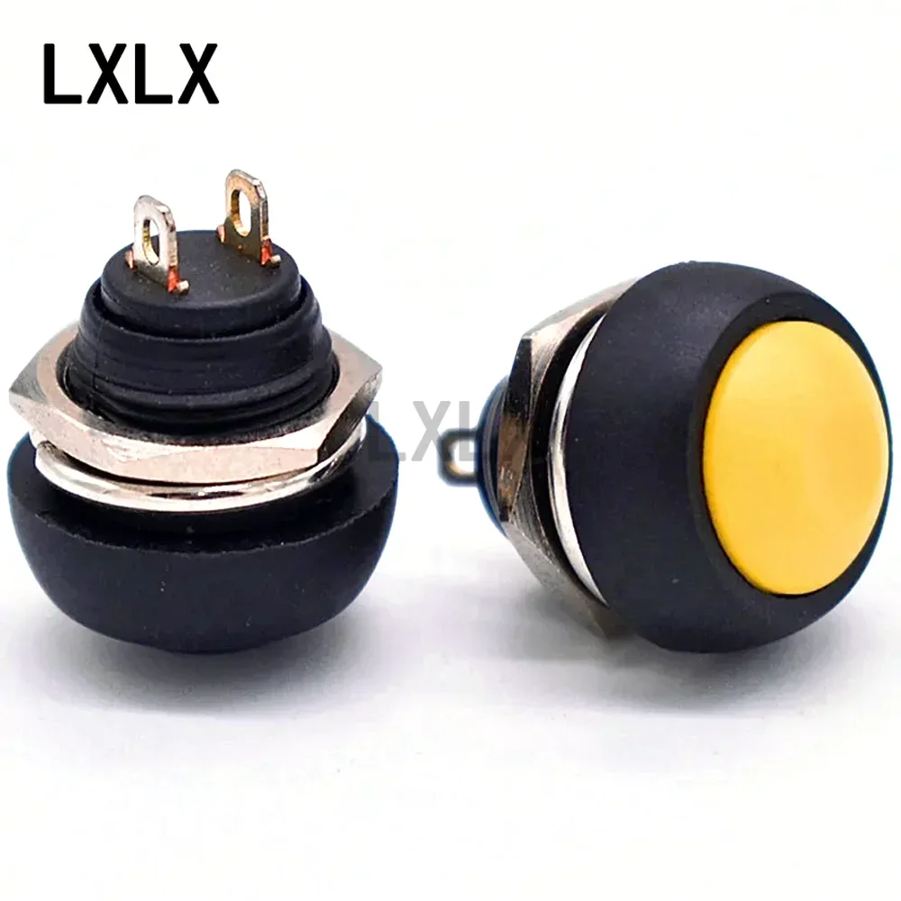 Waterproof Micro Lock Switch 7PCS PBS-33B Waterproof Self-resetting Push Button Switch Round Non-locking Keypad