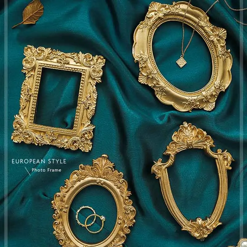 

Golden Retro Photo Frame Birthday Craft Mini Gift Gallery Photo Mural Photo Frame fathers day gifts marco de fotos home decor