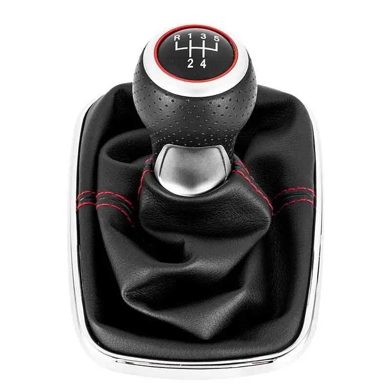 Premium Leather Gear Shift Knob with Gaiter Boot - Interior Upgrade Accessory