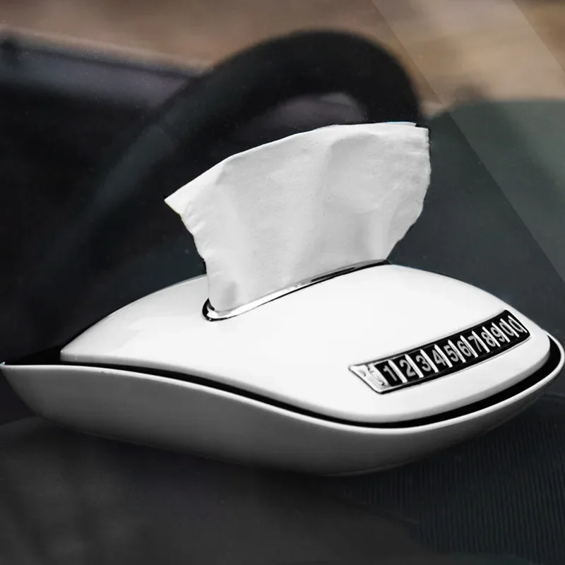 

Household Car Tissue Box Functional Aromatherapy Sun Visor Tissue Box Accessories Holder Paper Napkin Clip Tissue Paper Box
