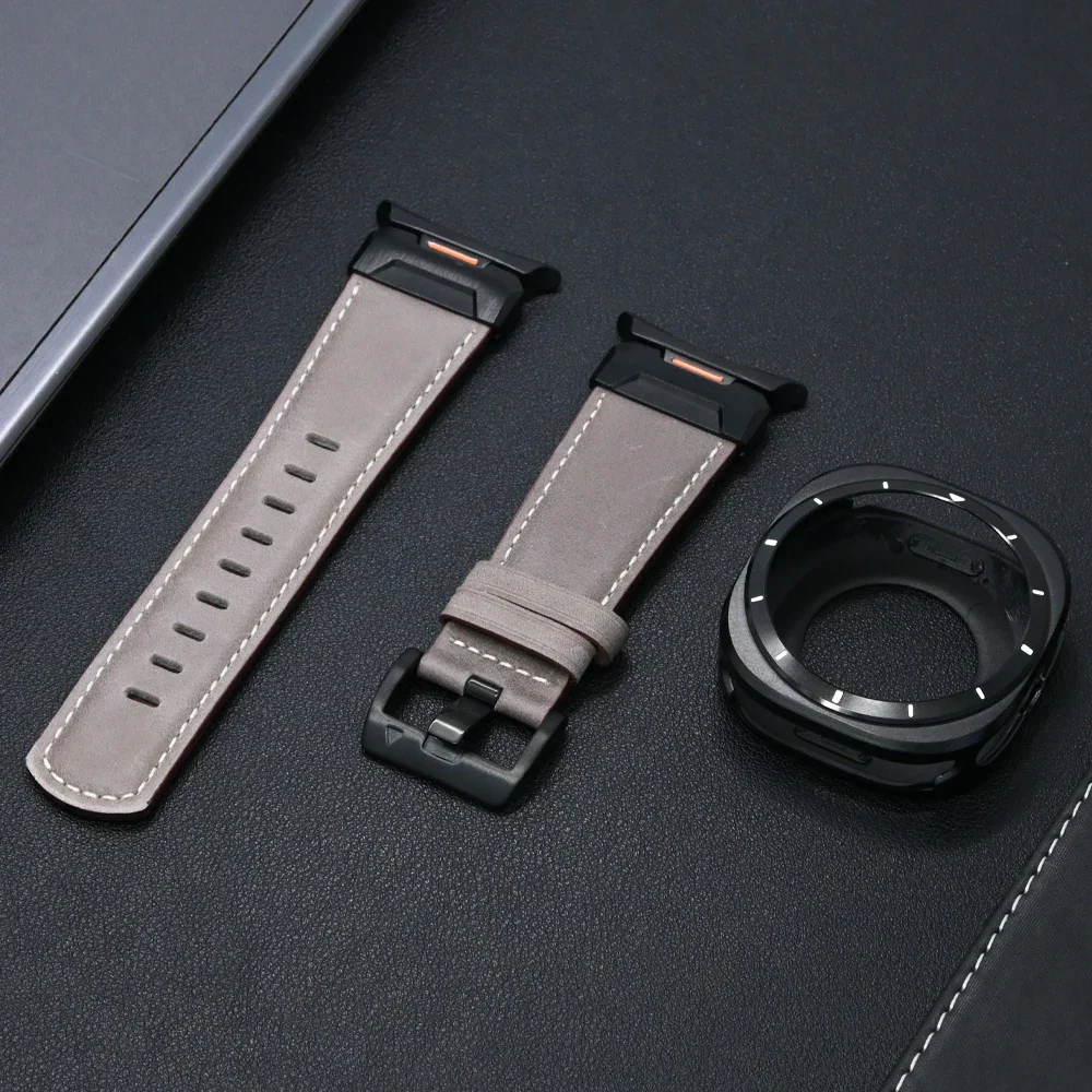 Premium Leather Bracelet with Aluminum Alloy Case