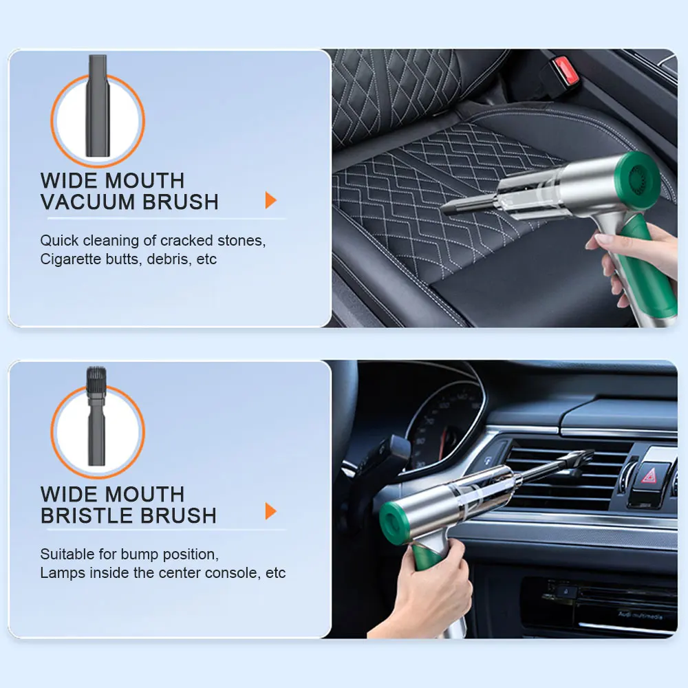 Wireless Vacuum Cleaner 290000Pa 3 in 1 Handheld Pump For Car Home Stainless Steel Filter Accessories