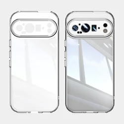 Crystal-Clear HD Tempered Glass Phone Case with Full Lens Protection and Shockproof Design for Pixel 9 Pro XL (Clear)
