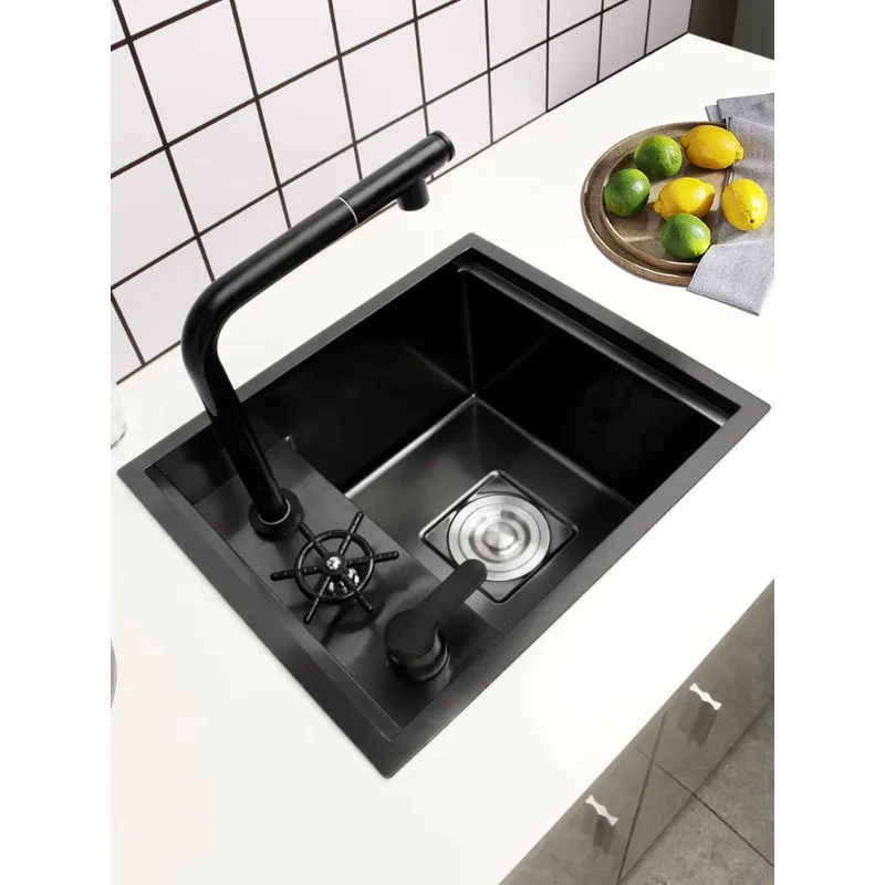 

Nano 304 Stainless Steel Sink Square Small Size Kitchen Sinks Bar Sink Single Bowl Hidden Sink Bar or Balcony Sink