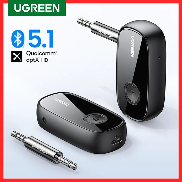 Ugreen Bluetooth 5.0 Receiver - 3.5mm Aux Adapter For Car & Home Audio