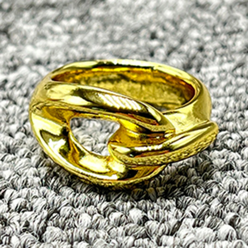 2022 New Uno De 50 Fashion Silver Plated 14K Gold Charm Ring Niche Jewelry Gift