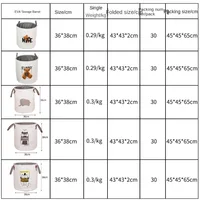 2024 Thickened toy storage bucket, fabric EVA home multi-purpose storage, dirty clothes basket, foldable dirty clothes basket 2