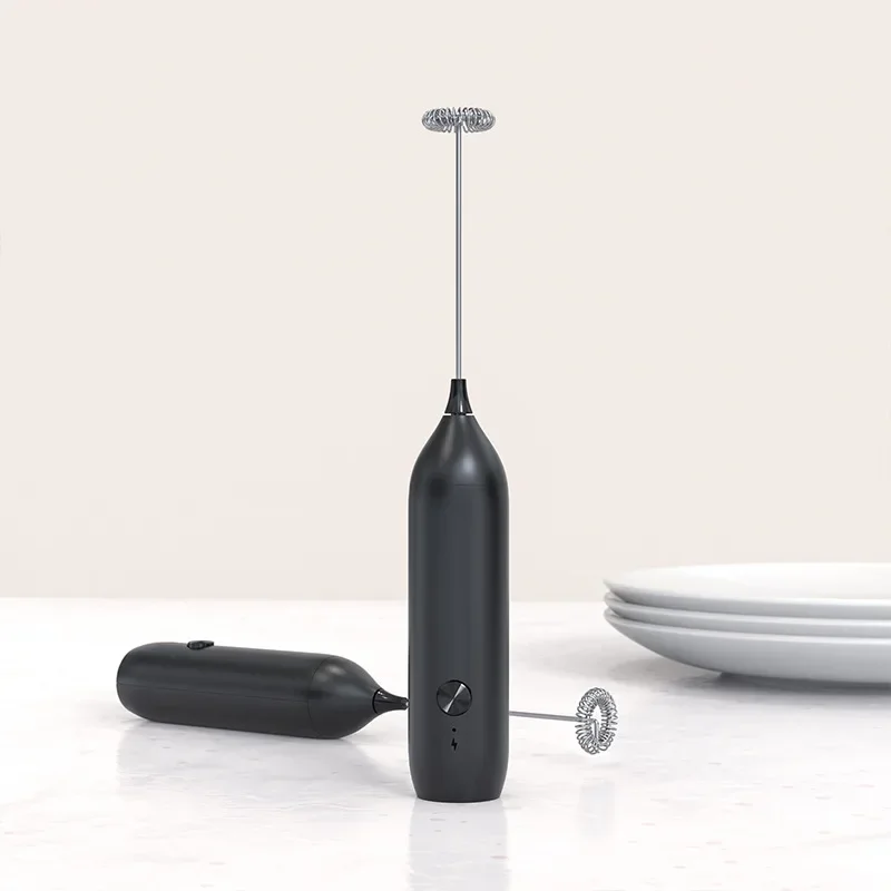 Rechargeable Milk Frother Electric Blender Handheld Frother Wand for Coffee Beverage Blender, Cappuccino Mini Frother 4