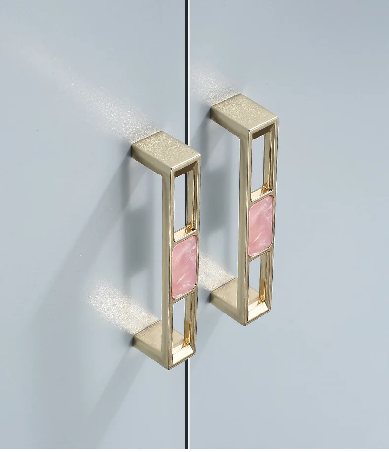 Description Picture 4 of item1PCS Zinc Alloy Door Knobs Handles Cabinet Shell Resin Elegant Furniture Handles Kitchen Cupboard Drawer Pulls Lever Interior