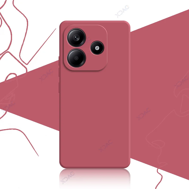 Luxury Square Liquid Silicone Waterproof 360° Soft Phone Case Cover