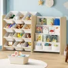 Kids Toy Storage Organizer-Toy Organizer with Kids Bookshelf,Toy Storage with 12 Toy White Bins and 4 Book Shelves 1