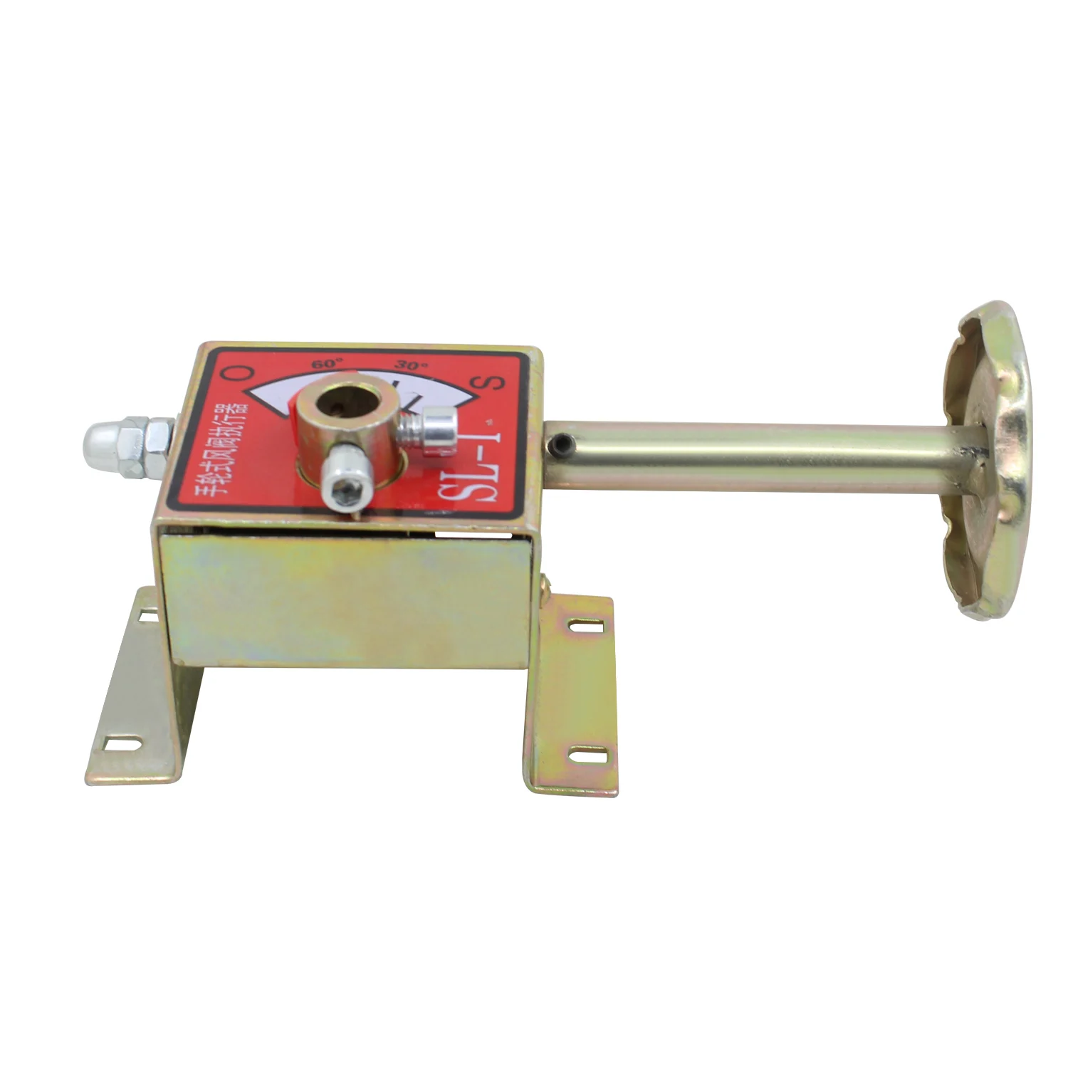 for air volume/galvanized air volume control valve stainless steel galvanized handle Aperture 14mm manual worm gear actuator
