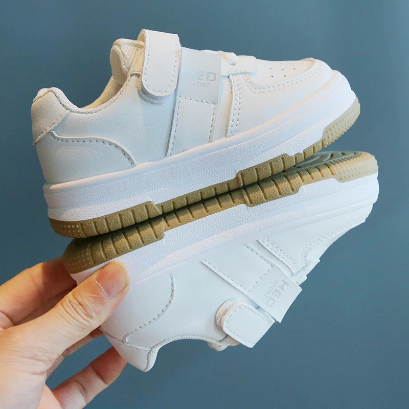 Children's White Shoes Spring and Autumn Girls' Sneakers Lightweight Non-Slip Boy's Sneakers Soft Bottom Baby Casual Shoes