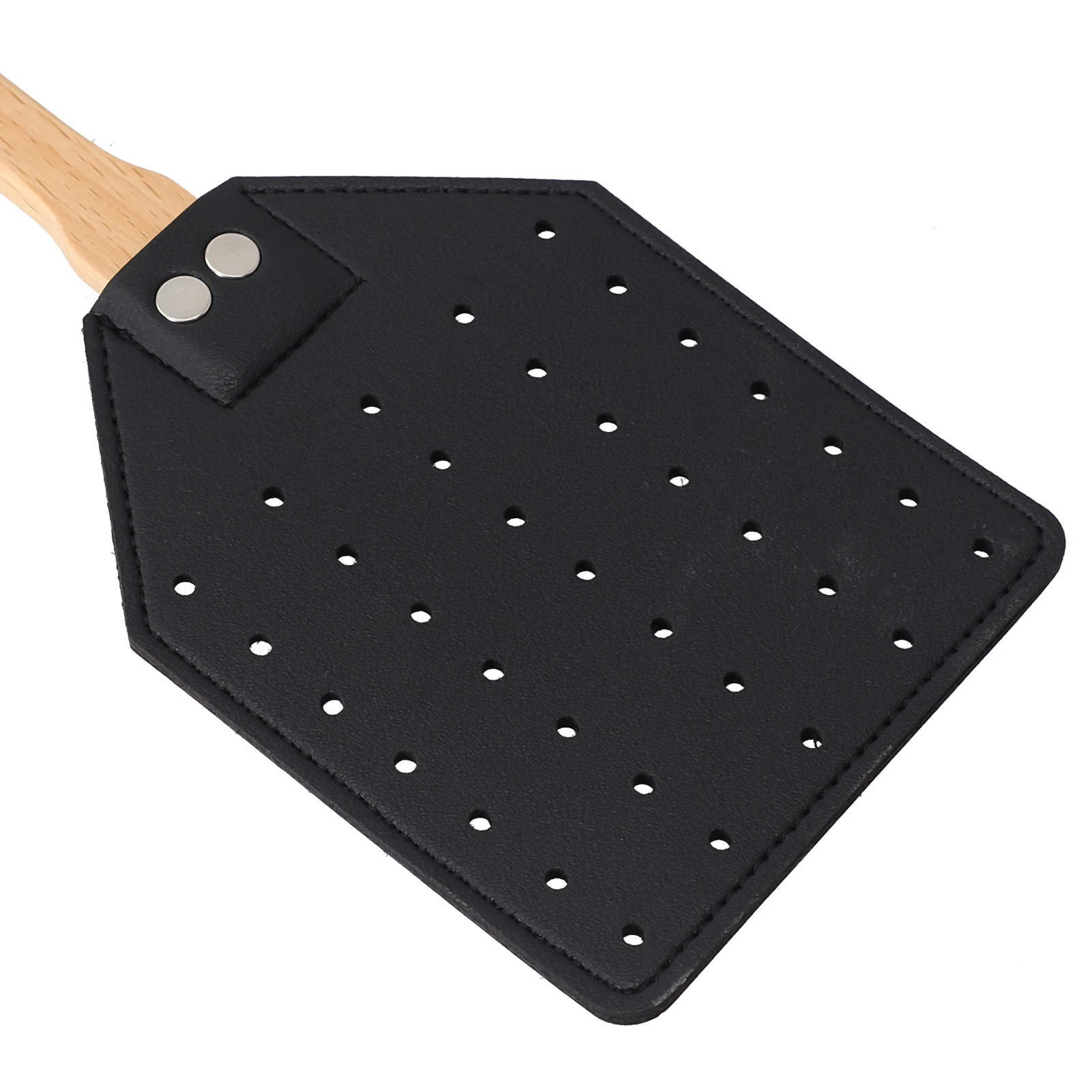 Heavy Duty Leather Fly Swatter 1pc Brown Leather Beech Wood Long Handle Garden Pest Control Products fly swatter