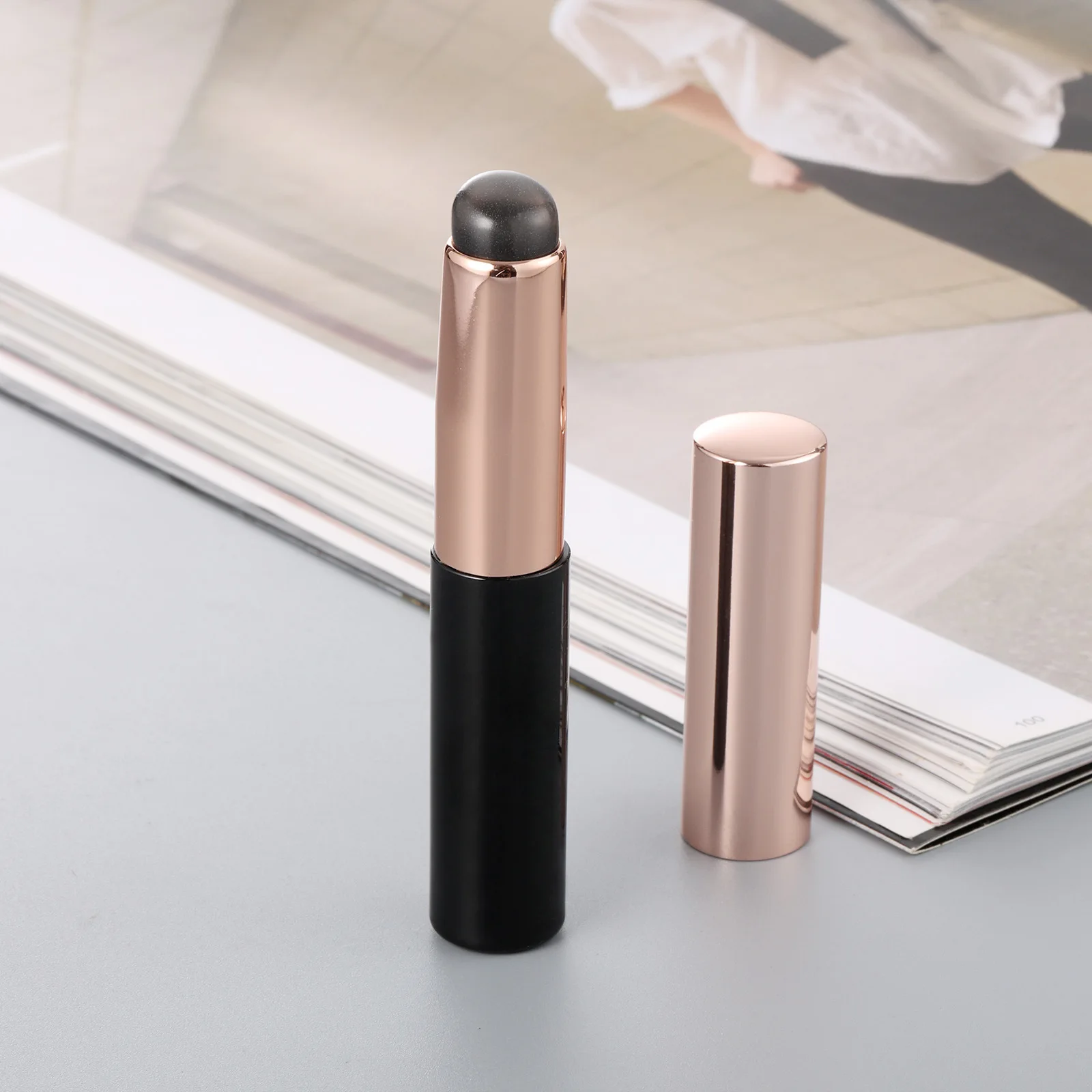 Q 소프트 실리콘 립 브러쉬, 방진 커버 포함, 라운드 헤드 립스틱 어플리케이터, 립 화장품 도구, 다용도 아이섀도우 브러쉬